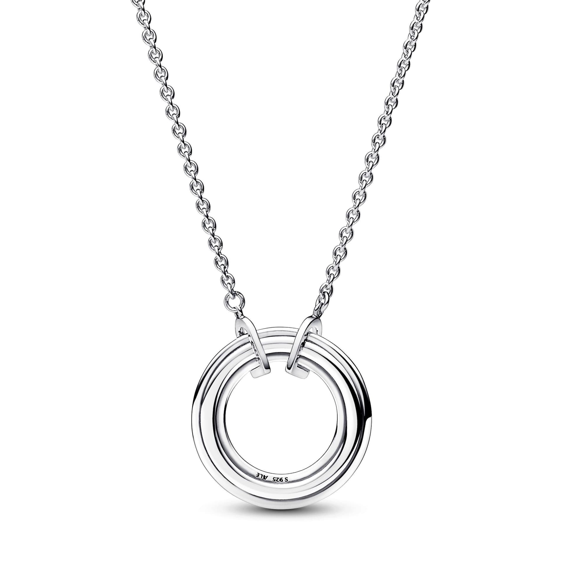 Pandora - Collana Cerchio Bicolore Logo e Pavè in Collane Alba Gioielli - Casoria, commercioVirtuoso.it