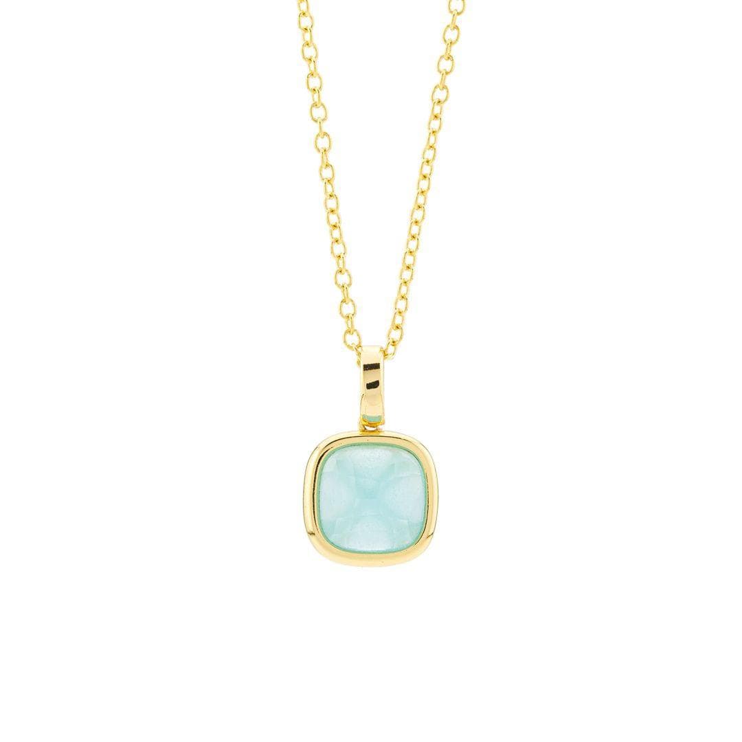 Boccadamo - Collana placcata oro giallo con pendente di cristallo medio azzurro lattiginoso in Collane Alba Gioielli - Casoria, commercioVirtuoso.it