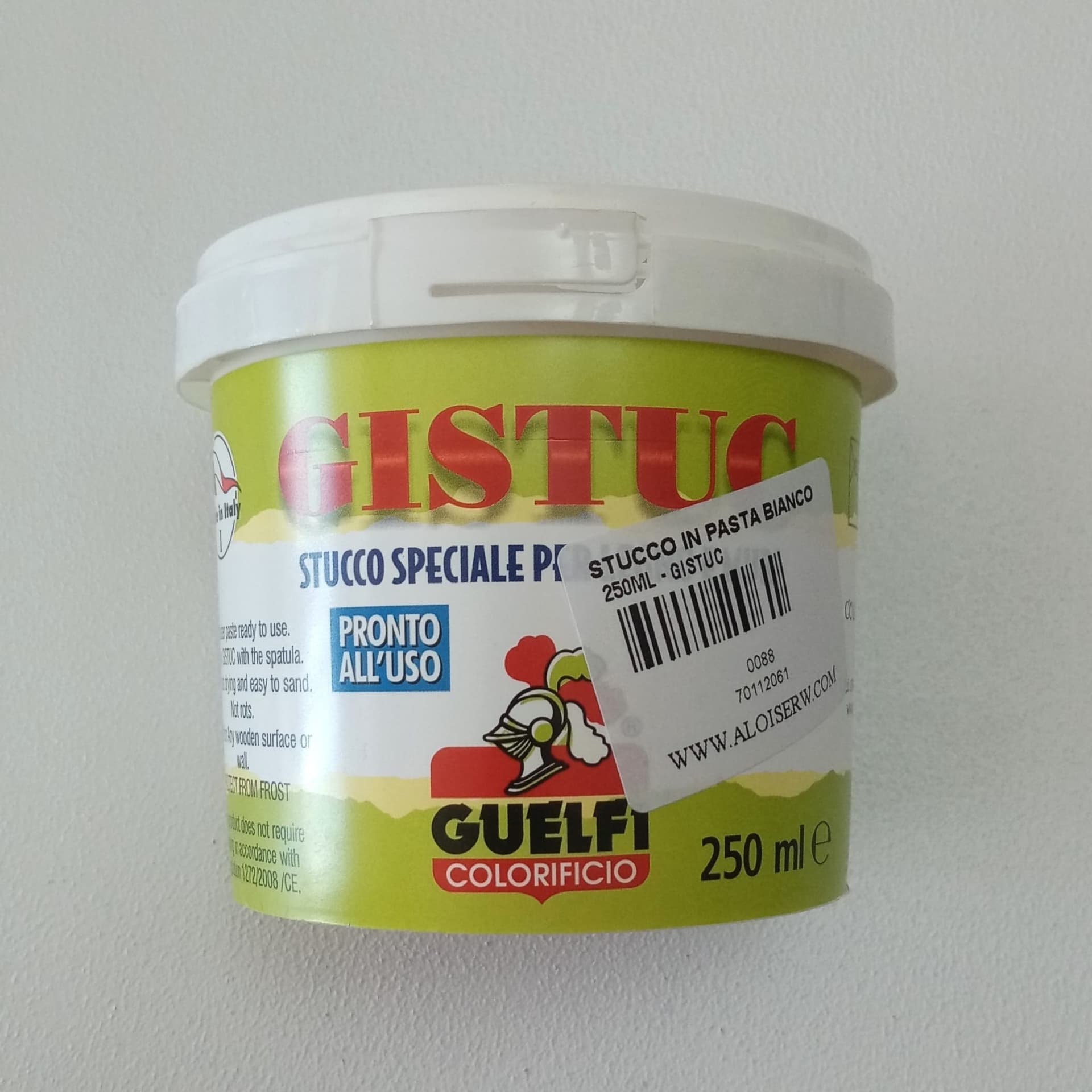 GISTUC 250ml stucco in pasta bianco per legno e muri - per interni in Stucco Aloiserw.com - Altomonte, commercioVirtuoso.it