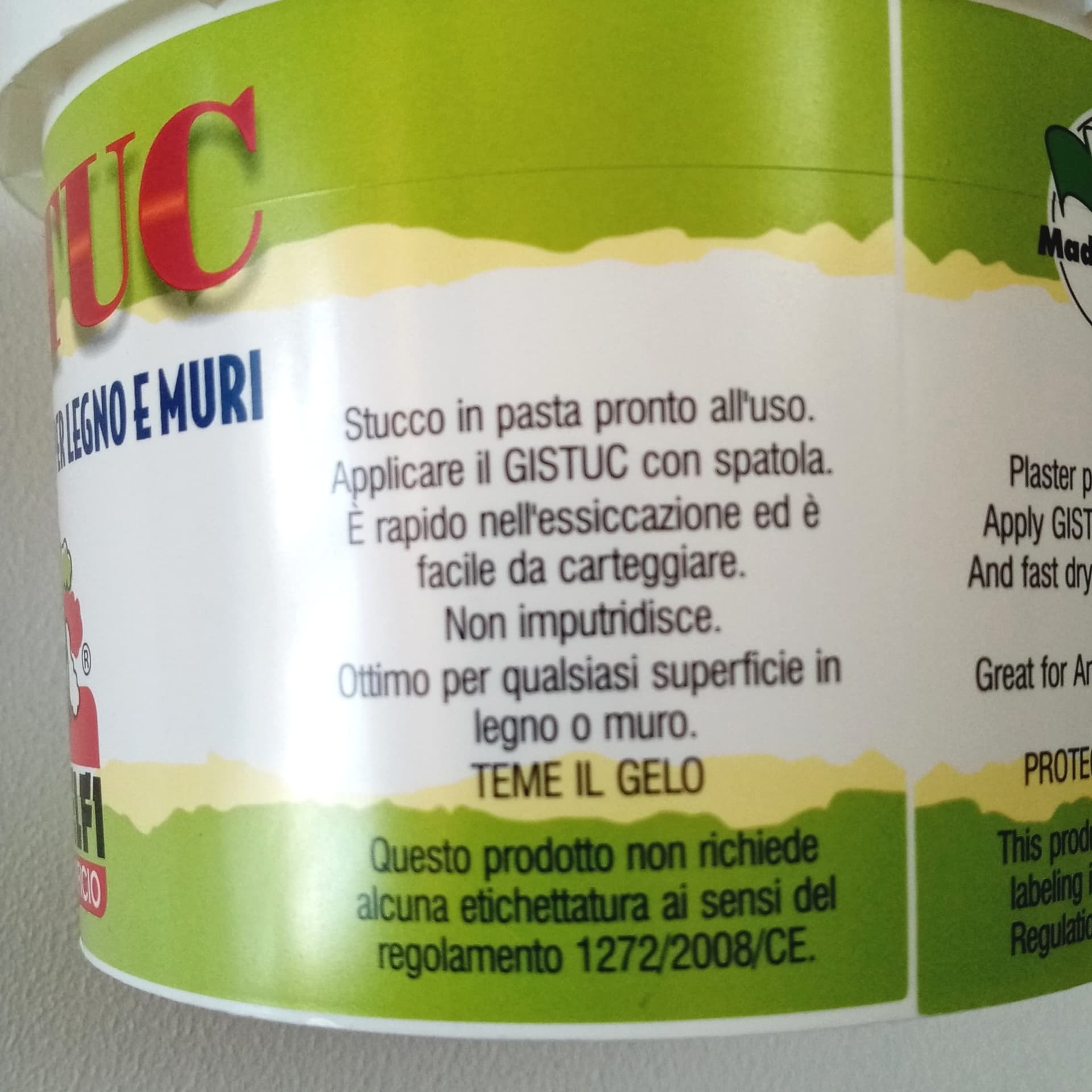 GISTUC 250ml stucco in pasta bianco per legno e muri - per interni in Stucco Aloiserw.com - Altomonte, commercioVirtuoso.it