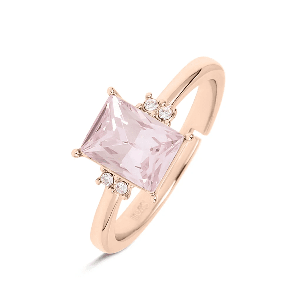 Stroili - Anello Solitario Violet Ottone Rosa Cristallo in Anelli Alba Gioielli - Casoria, commercioVirtuoso.it