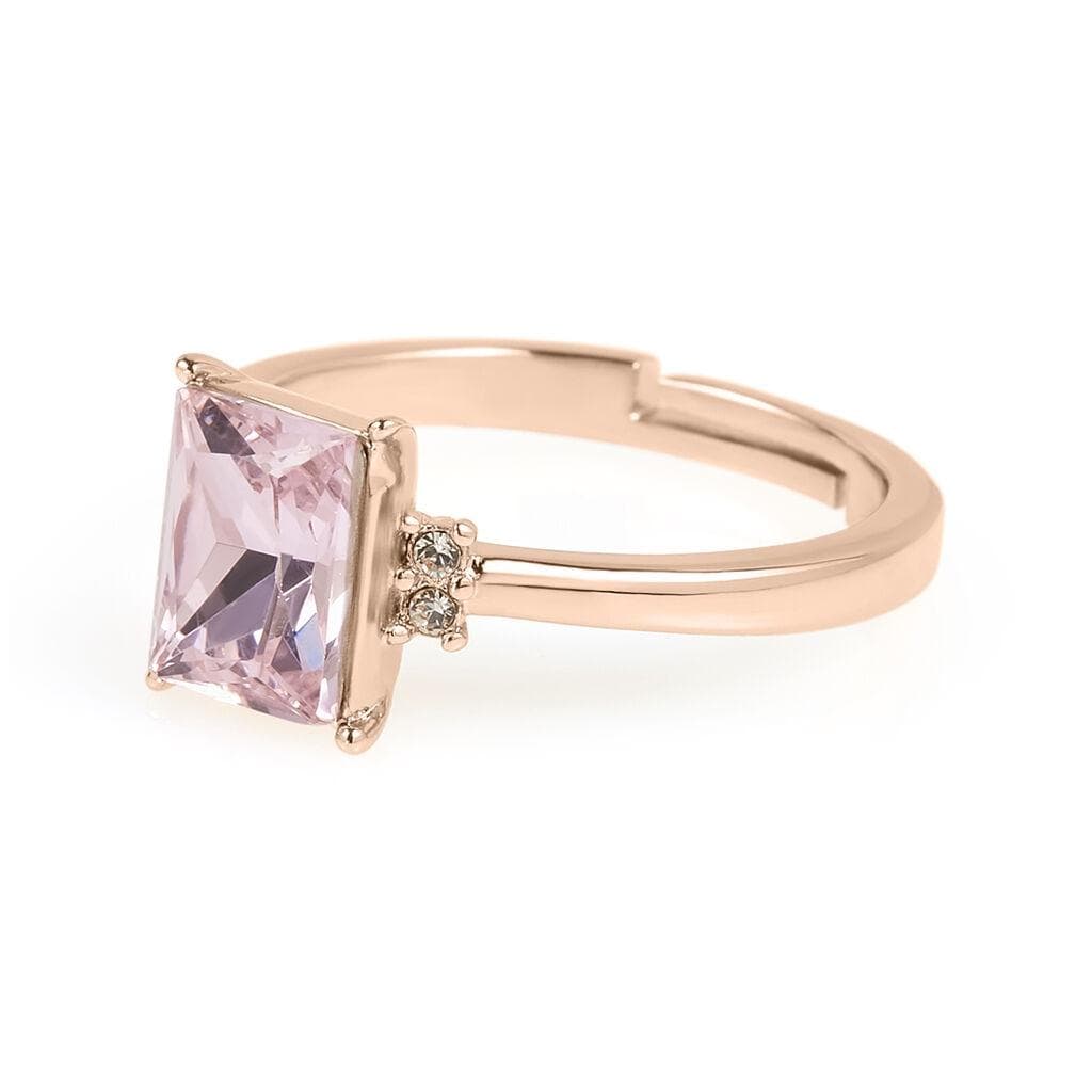 Stroili   -   Anello Solitario Violet Ottone Rosa Cristallo in Anelli Alba Gioielli - Casoria, commercioVirtuoso.it