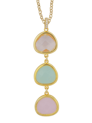 Boccadamo - Collana con pendente di cristalli color bianco milk, acqua milk e viola in Collane Alba Gioielli - Casoria, commercioVirtuoso.it