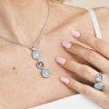 Boccadamo - Collana con pendente di cristalli medi e piccolo azzurro lattiginoso e acquamarina in Collane Alba Gioielli - Casoria, commercioVirtuoso.it