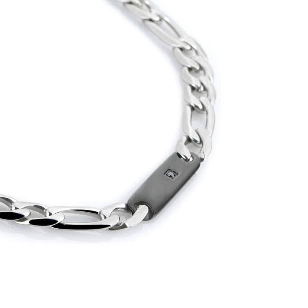 Stroili  -   Collana Man Code Acciaio Bicolore Bianco / Nero Cubic Zirconia in Collane Alba Gioielli - Casoria, commercioVirtuoso.it