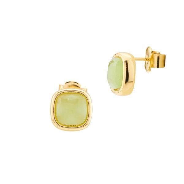 Boccadamo - Orecchini placcati oro giallo con cristallo piccolo verde chiaro in Orecchini Alba Gioielli - Casoria, commercioVirtuoso.it