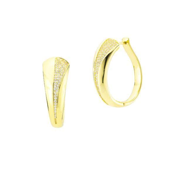 Boccadamo - Orecchini ovali color oro giallo con zirconi in Orecchini Alba Gioielli - Casoria, commercioVirtuoso.it