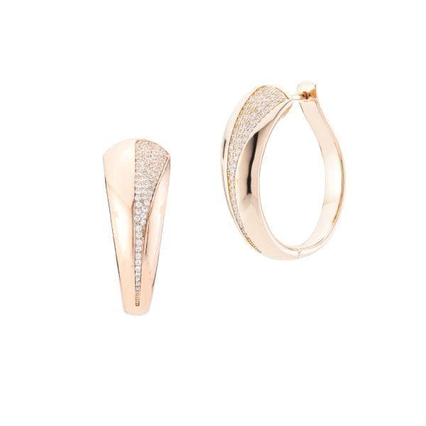 Boccadamo - Orecchini ovali color oro rosa con zirconi in Orecchini Alba Gioielli - Casoria, commercioVirtuoso.it