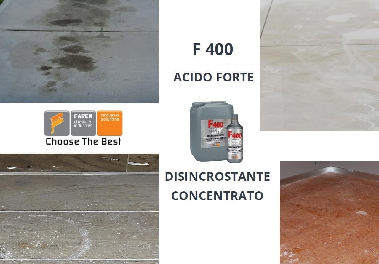 Faren F400 1lt acido elimina cemento disincrostante in Prodotti anticalcare Aloiserw.com - Altomonte, commercioVirtuoso.it