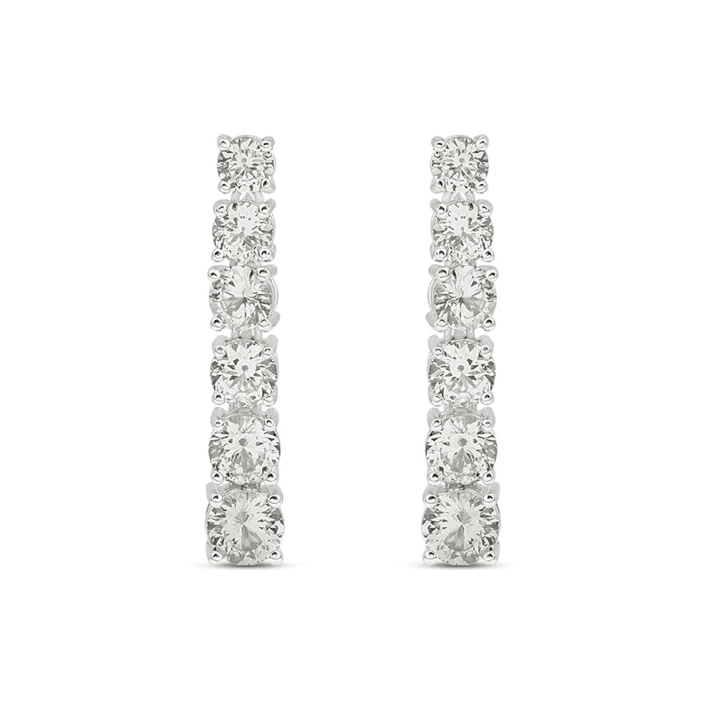 Stroili  -  Orecchini Pendenti Tennis Silver Elegance Argento Rodiato Cubic Zirconia in Orecchini Alba Gioielli - Casoria, commercioVirtuoso.it