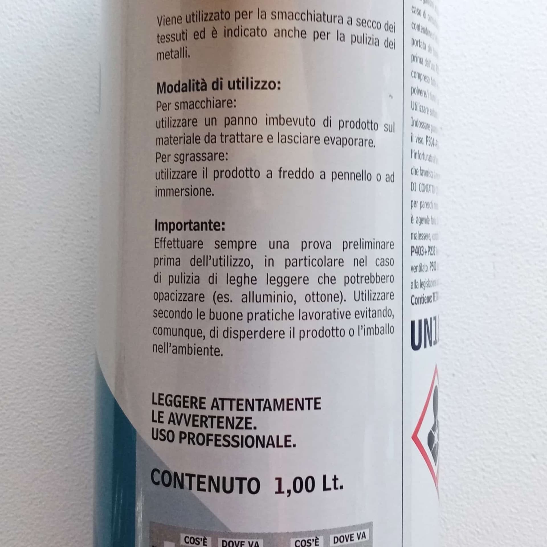 Multichimica 1lt percloro puro ottimo per sgrassare e smacchiare in Diluenti e solventi Aloiserw.com - Altomonte, commercioVirtuoso.it