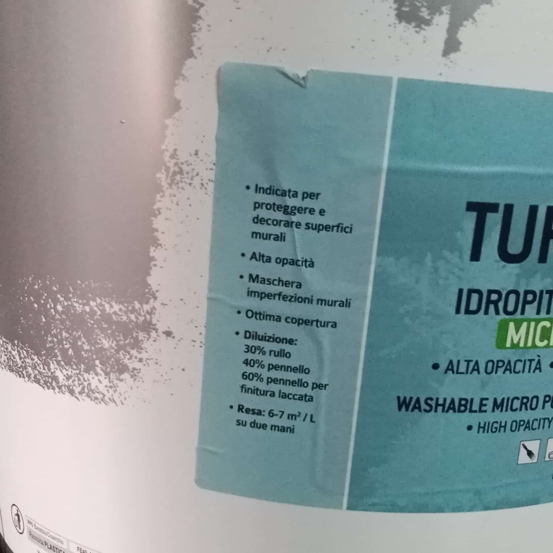 Tixe Turchino 14lt idro pittura lavabile microporosa extra bianca opaca per interni in Pittura per pareti Aloiserw.com - Altomonte, commercioVirtuoso.it