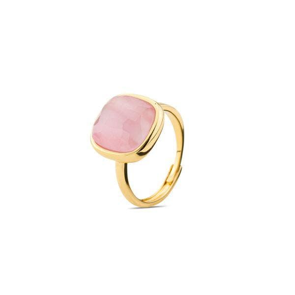 Boccadamo - Anello placcato oro giallo con cristallo grande rosa baby in Anelli Alba Gioielli - Casoria, commercioVirtuoso.it