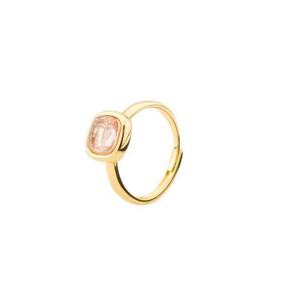 Boccadamo - Anello placcato oro giallo con cristallo piccolo pesca in Anelli Alba Gioielli - Casoria, commercioVirtuoso.it