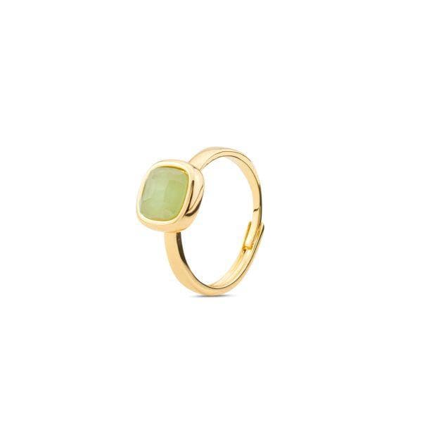 Boccadamo - Anello placcato oro giallo con cristallo piccolo verde chiaro in Anelli Alba Gioielli - Casoria, commercioVirtuoso.it