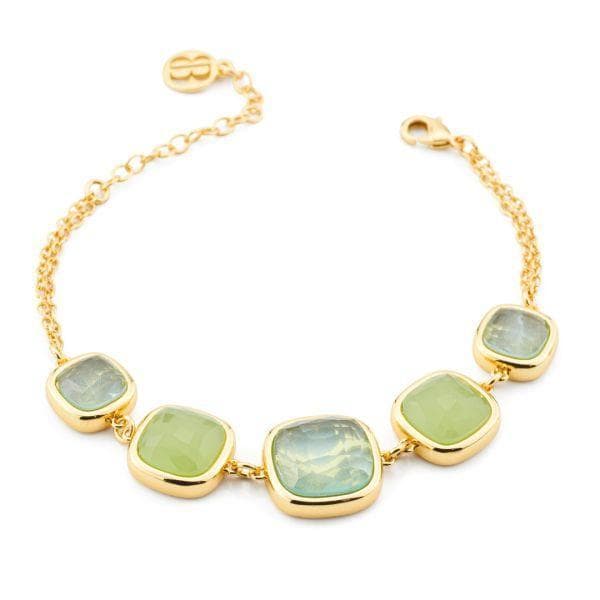 Boccadamo -  Bracciale placcato oro giallo con cristalli ametista verde e verde chiaro in Bracciali Alba Gioielli - Casoria, commercioVirtuoso.it
