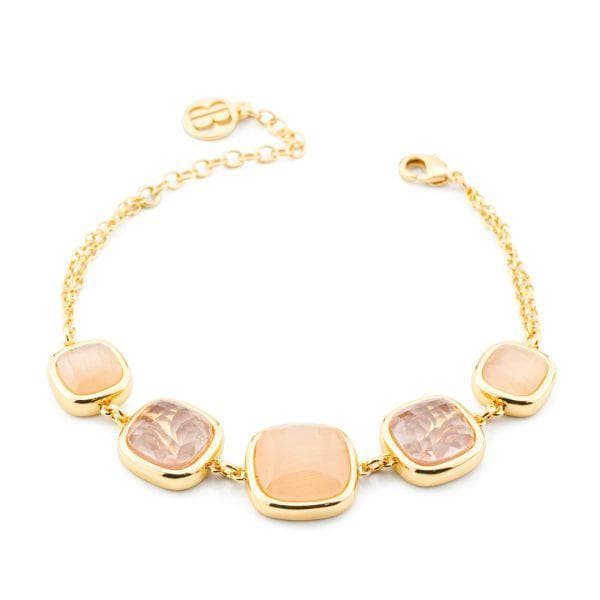 Boccadamo - Bracciale placcato oro giallo con cristalli miele e pesca in Bracciali Alba Gioielli - Casoria, commercioVirtuoso.it
