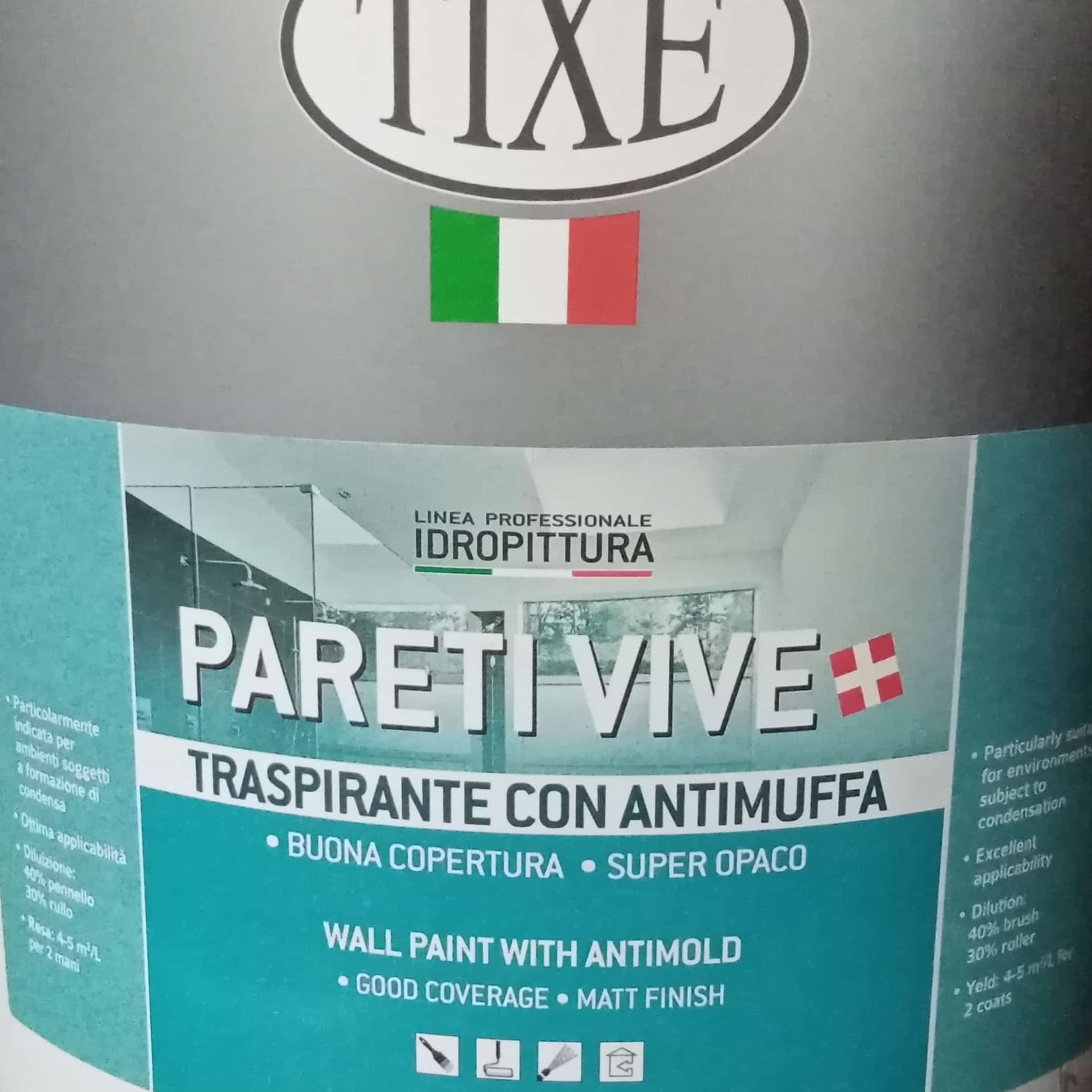 Tixe Pareti Vive 14lt pittura bianca opaca anticondensa alto spessore con antimuffa lavabile per interni in Pittura per pareti Aloiserw.com - Altomonte, commercioVirtuoso.it
