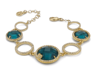 Boccadamo - Bracciale modulare con cristalli color verde tormalina e zirconi in Bracciali Alba Gioielli - Casoria, commercioVirtuoso.it
