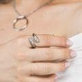 Boccadamo - Anello contrarié con doppia goccia zirconata in Anelli Alba Gioielli - Casoria, commercioVirtuoso.it