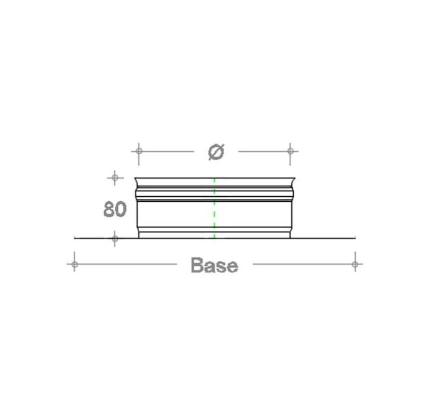 Base forata rame da 20x20cm con innesto M tondo variabile in Piani di lavoro Aloiserw.com - Altomonte, commercioVirtuoso.it