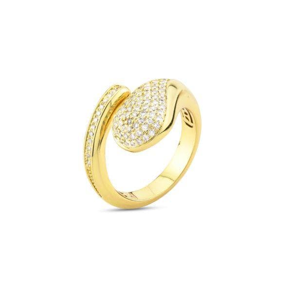 Boccadamo - Anello contrarié color oro giallo con goccia zirconata in Anelli Alba Gioielli - Casoria, commercioVirtuoso.it