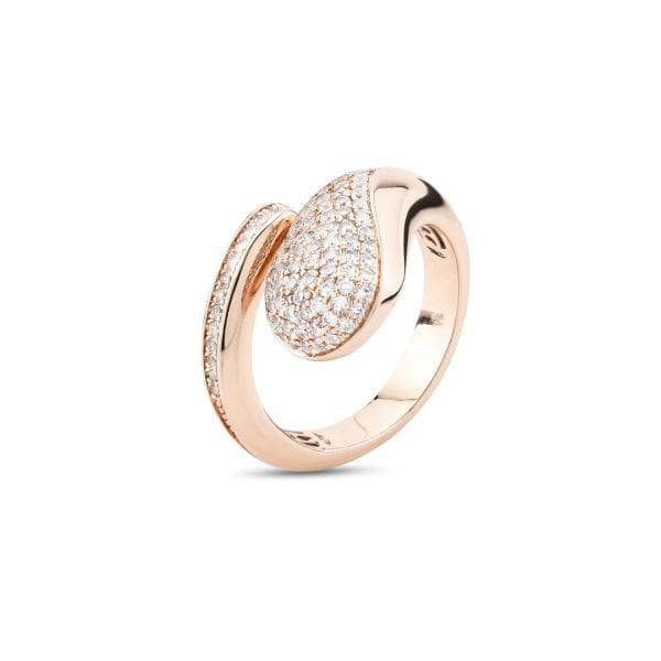 Boccadamo - Anello contrarié color oro rosa con goccia zirconata in Anelli Alba Gioielli - Casoria, commercioVirtuoso.it