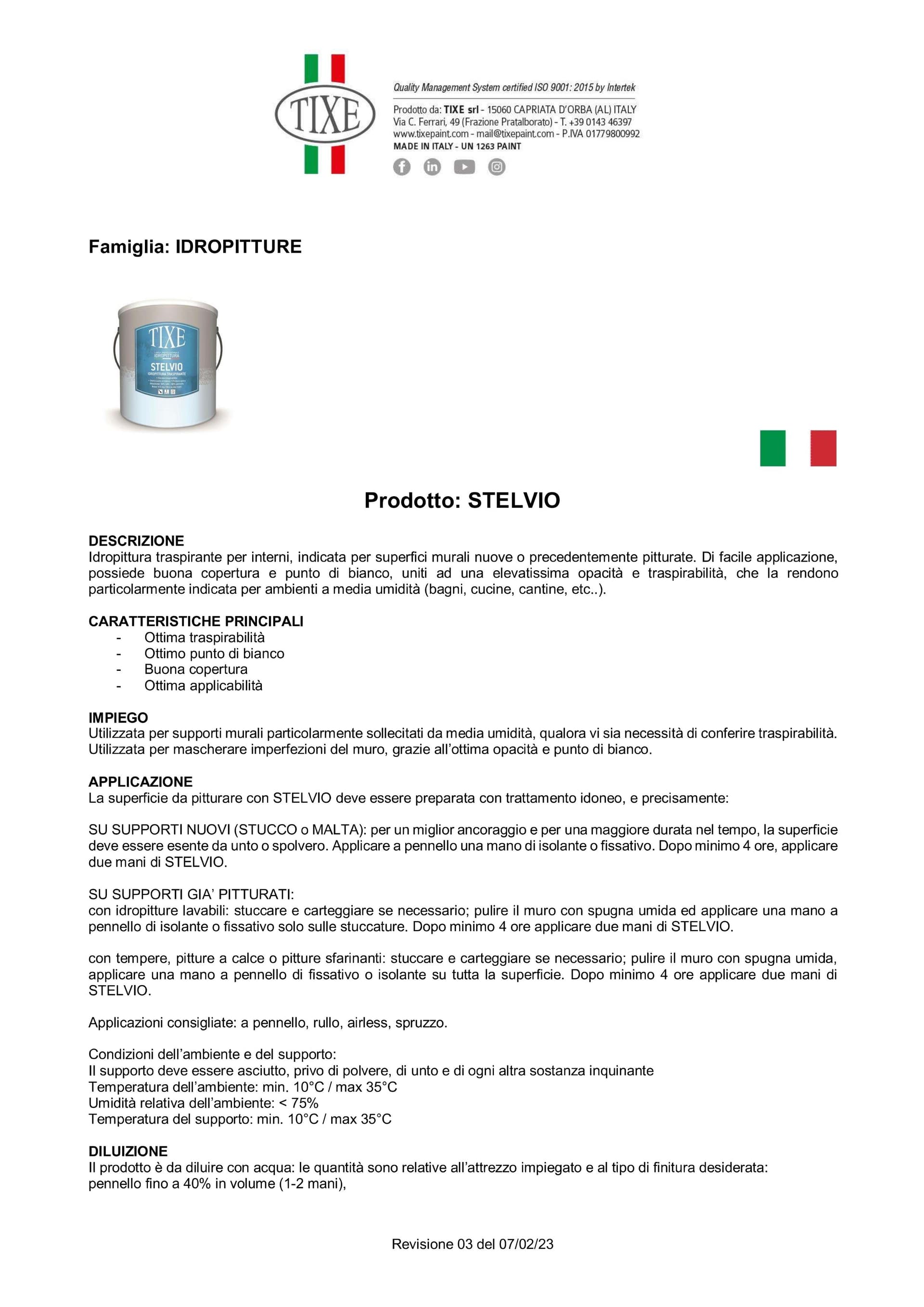 Tixe Stelvio 14lt idro pittura traspirante bianca opaca per interni in Pittura per pareti Aloiserw.com - Altomonte, commercioVirtuoso.it
