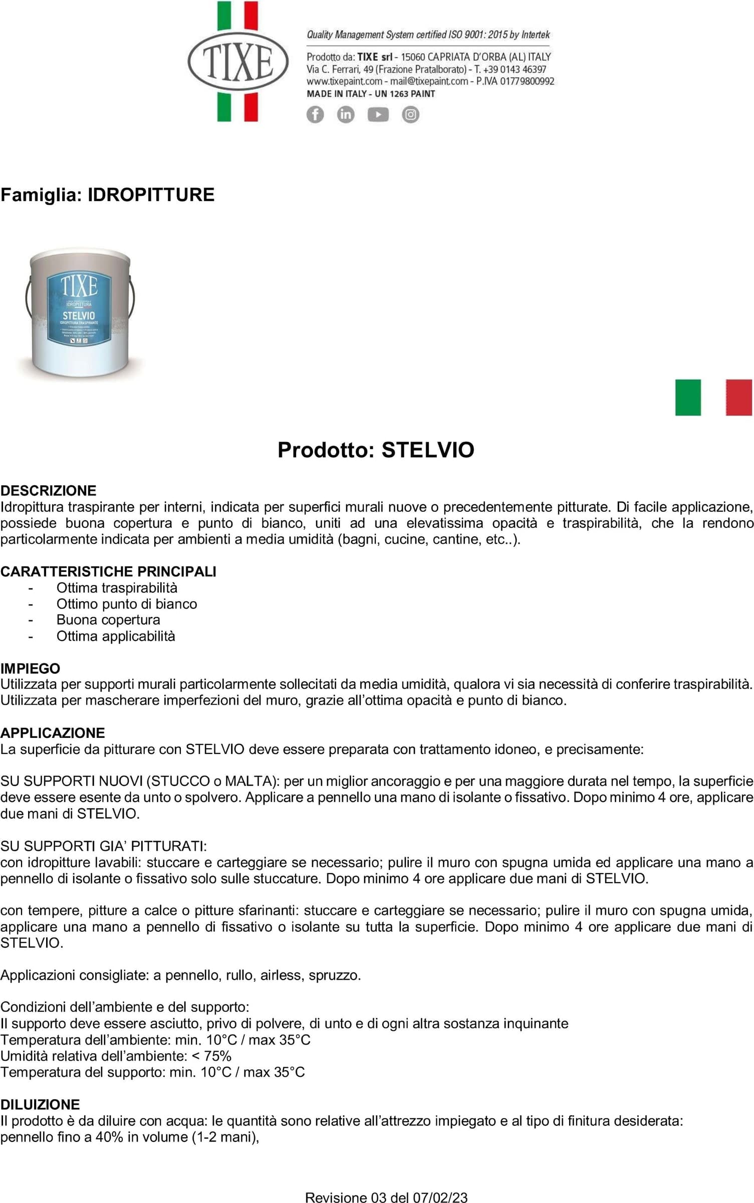 Tixe Stelvio 4lt idro pittura traspirante bianca opaca per interni in Pittura per pareti Aloiserw.com - Altomonte, commercioVirtuoso.it