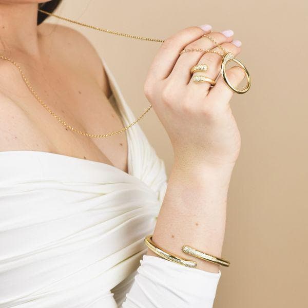 Boccadamo - Bracciale contrarié color oro giallo con doppia goccia zirconata in Bracciali Alba Gioielli - Casoria, commercioVirtuoso.it