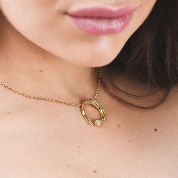 Boccadamo - Collana con pendente contrarié zirconato color oro giallo in Collane Alba Gioielli - Casoria, commercioVirtuoso.it