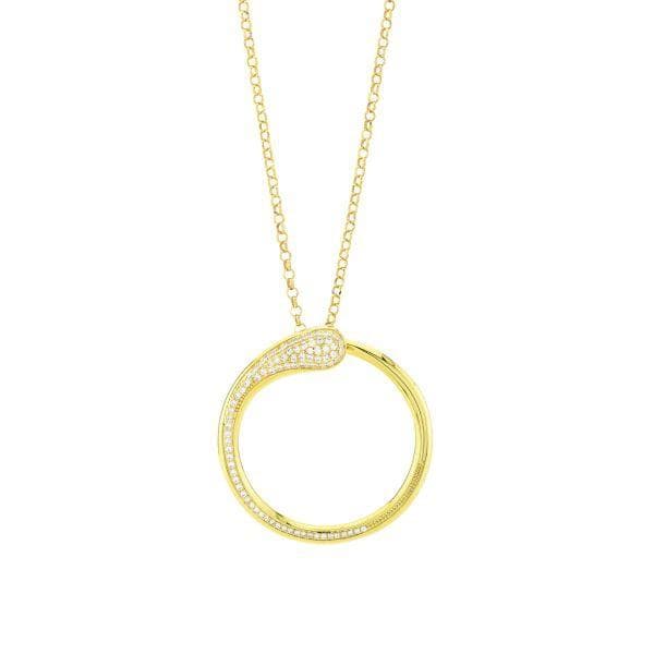 Boccadamo - Collana con pendente contrarié zirconato color oro giallo in Collane Alba Gioielli - Casoria, commercioVirtuoso.it