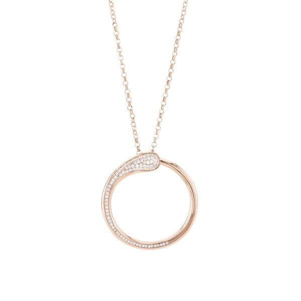 Boccadamo - Collana con pendente contrarié zirconato color oro rosa in Collane Alba Gioielli - Casoria, commercioVirtuoso.it