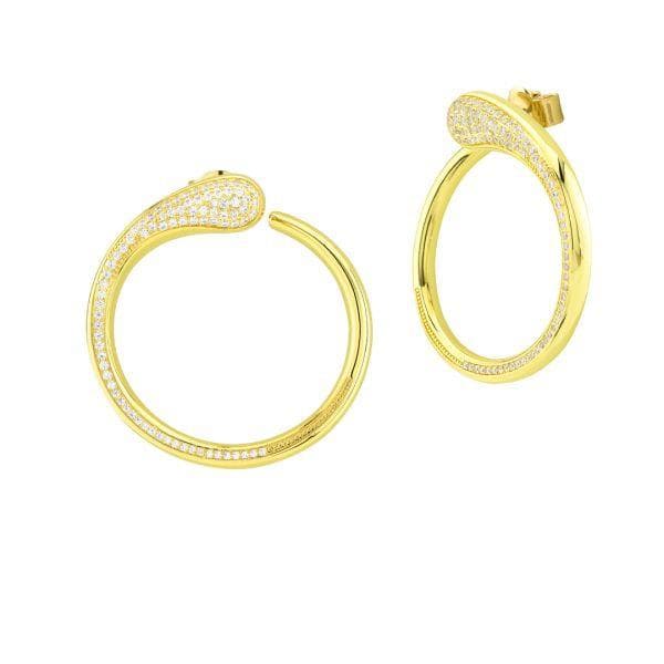 Boccadamo - Orecchini contrarié con zirconi color oro giallo in Orecchini Alba Gioielli - Casoria, commercioVirtuoso.it