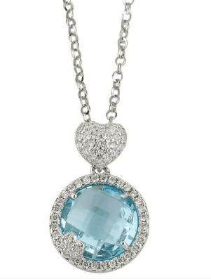 Boccadamo - Collana con cuore di zirconi e cristallo color acquamarina in Collane Alba Gioielli - Casoria, commercioVirtuoso.it