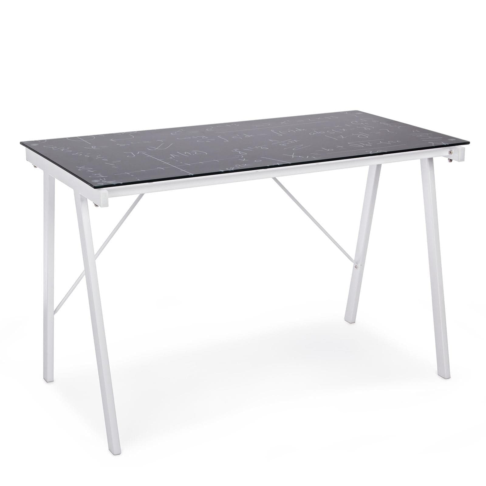 Scrivania moderna "Young" porta pc da ufficio e cameretta in vetro 113 cm - 21