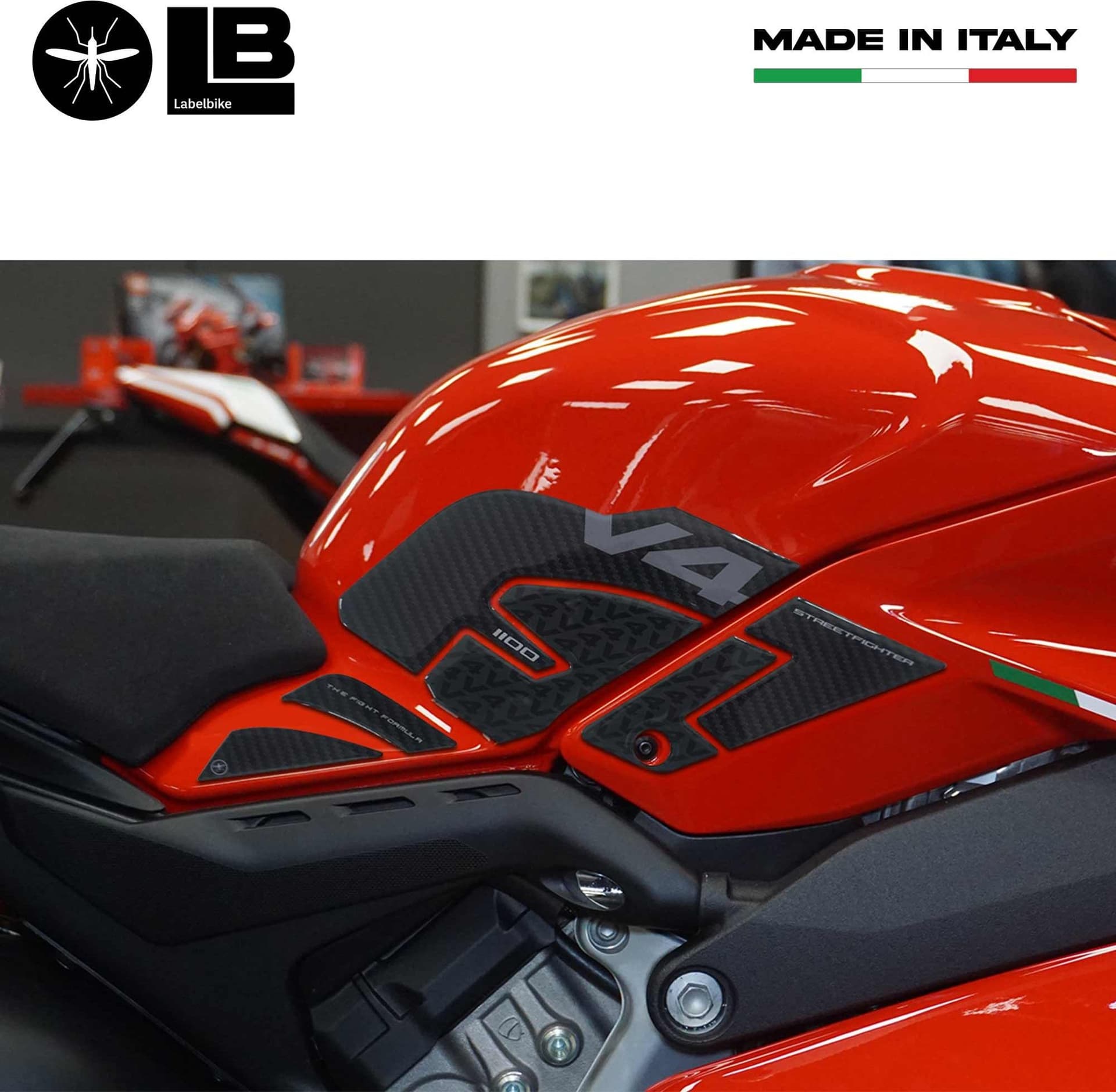 Adesivi 3D Laterali Serbatoio moto compatibili con Ducati Streetfighter V4 2023 in Decalcomanie adesivi e magneti LabelBike - Bibbiano, commercioVirtuoso.it