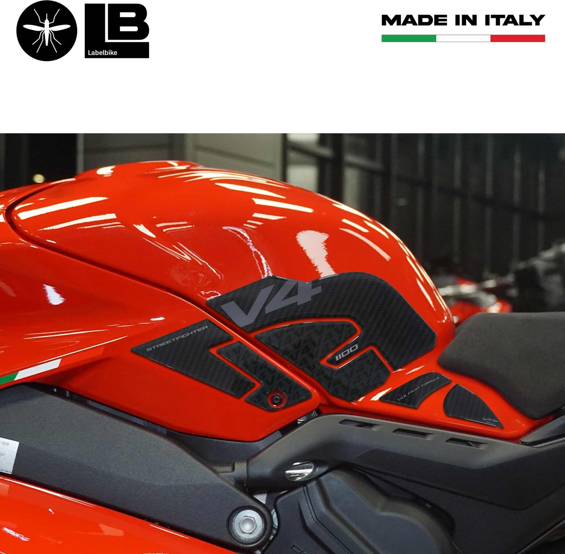 Adesivi 3D Laterali Serbatoio moto compatibili con Ducati Streetfighter V4 2023 in Decalcomanie adesivi e magneti LabelBike - Bibbiano, commercioVirtuoso.it