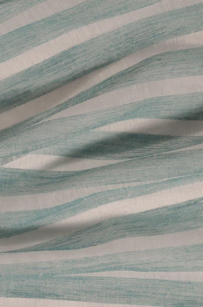 HOME COLLECTIONS - TENDA CON ANELLI STRIPES 140X280 CM PETROLIO IN POLIESTERE