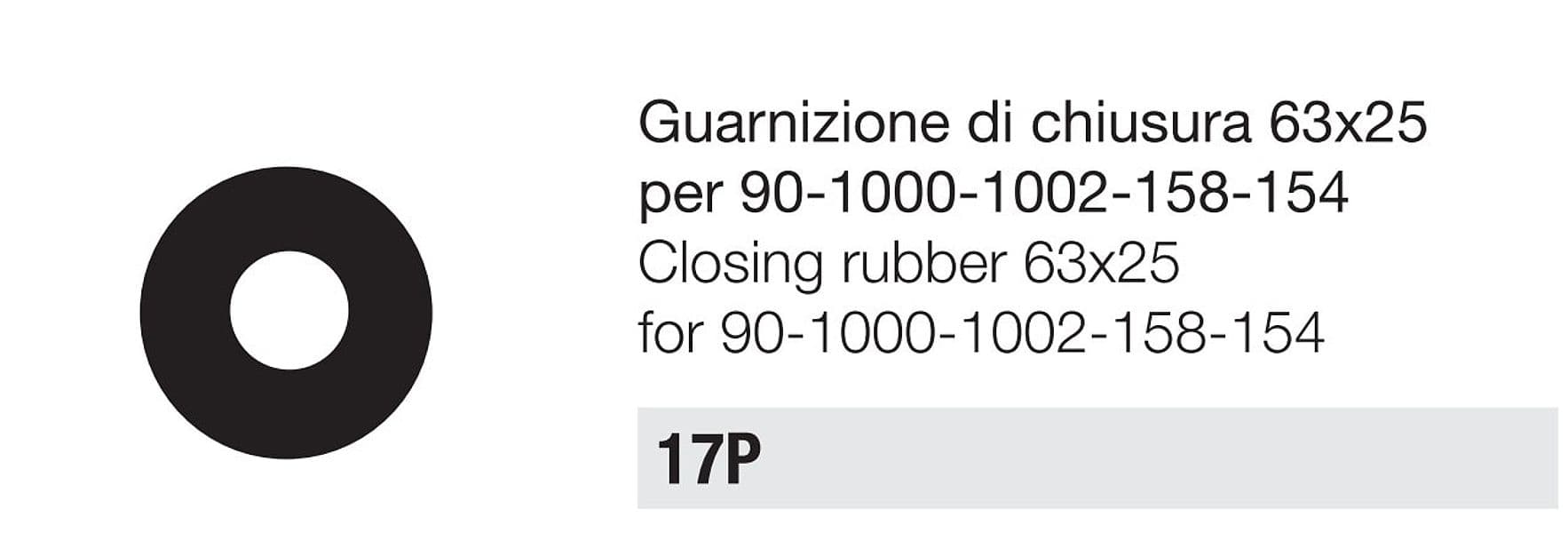 Guarnizione piatta membrana nera di chiusura per batteria Tremolada in Guarnizioni Aloiserw.com - Altomonte, commercioVirtuoso.it