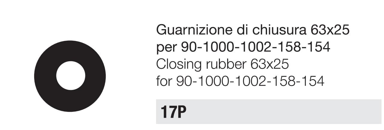 Guarnizione piatta membrana nera di chiusura per batteria Tremolada in Guarnizioni Aloiserw.com - Altomonte, commercioVirtuoso.it