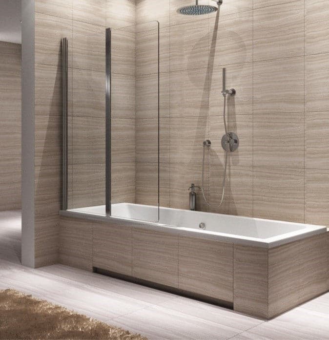 Sopra vasca 100 cm in cristallo anticalcare pieghevole in Protezioni antischizzo Mondialshop - Parabiago, commercioVirtuoso.it