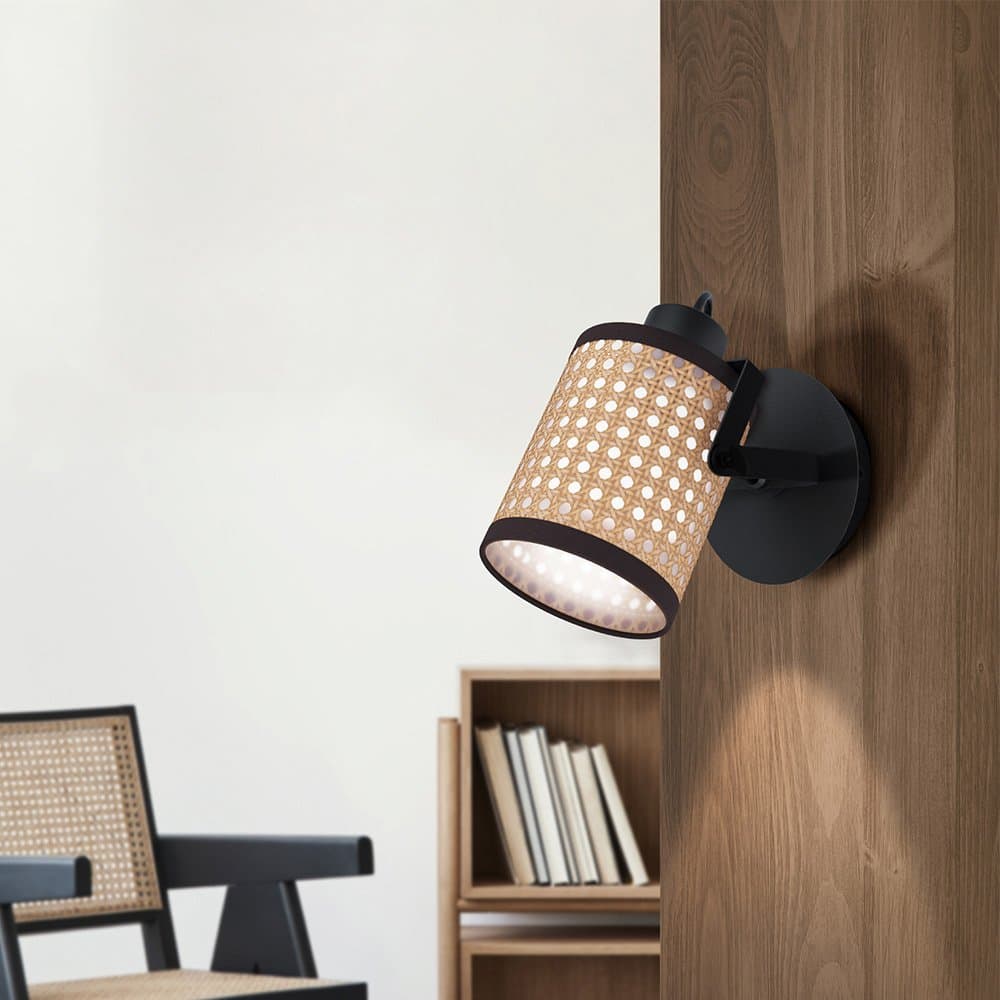 Applique Industrial Ruscomb 1 Luce Acciaio Nero in Applique LuceArt - Montecorvino Pugliano, commercioVirtuoso.it