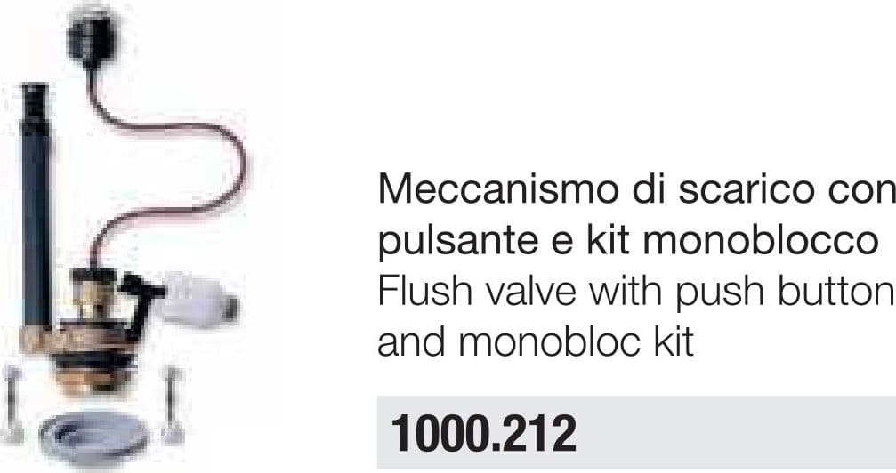 Kit batteria di scarico Tremolada - meccanismo di scarico universale pneumatico in Serbatoi igienici Aloiserw.com - Altomonte, commercioVirtuoso.it