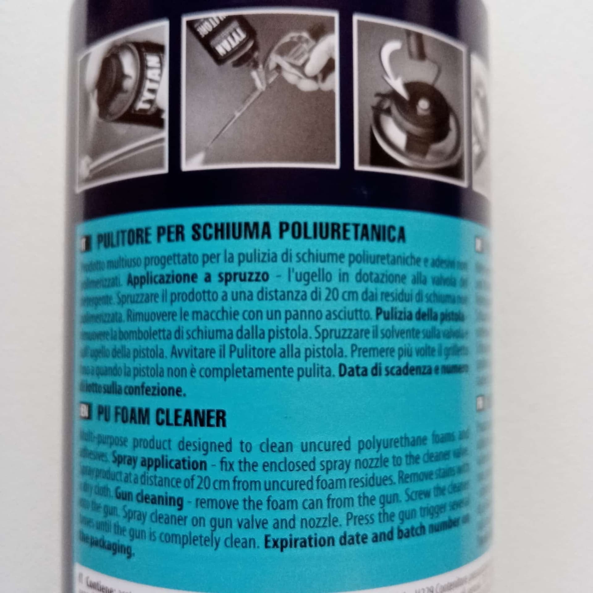 Tytan 500ml pulitore cleaner base solvente per schiuma poliuretanica fresca in Isolante adesivo Aloiserw.com - Altomonte, commercioVirtuoso.it