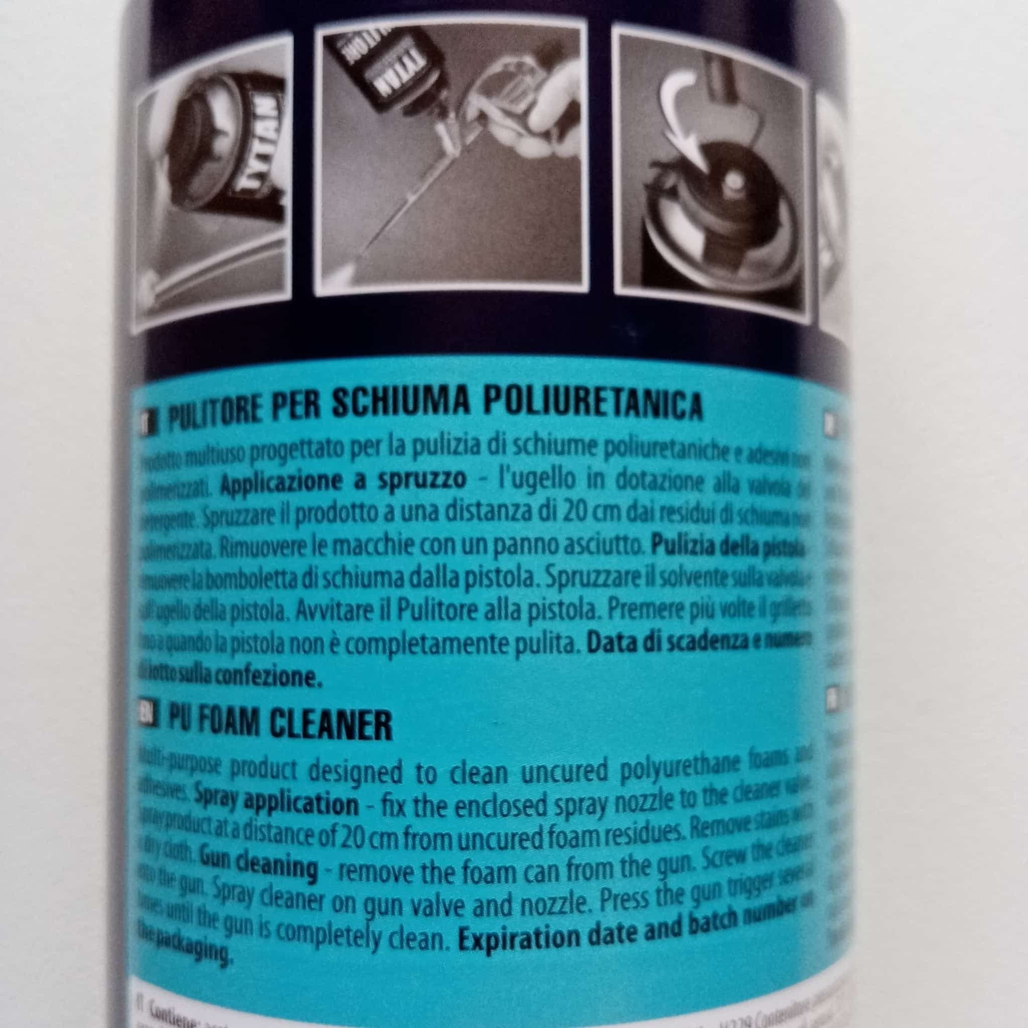 Tytan 500ml pulitore cleaner base solvente per schiuma poliuretanica fresca in Isolante adesivo Aloiserw.com - Altomonte, commercioVirtuoso.it