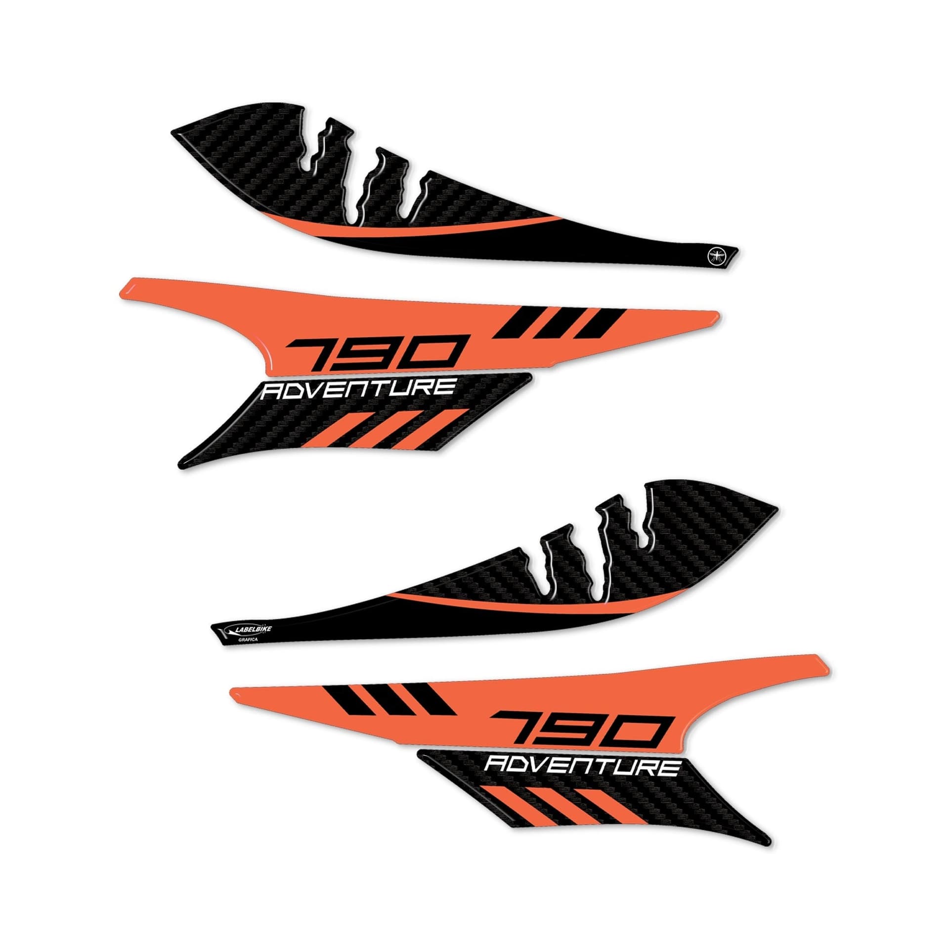 Adesivi 3D Protezione Paramani moto compatibile con KTM 790 Adventure 2019-2024 in Decalcomanie adesivi e magneti LabelBike - Bibbiano, commercioVirtuoso.it