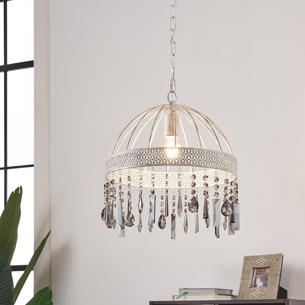 Lampadario Industrial Steeleville 1 Luce Acciaio Marrone E Bianco in Lampade a sospensione LuceArt - Montecorvino Pugliano, commercioVirtuoso.it