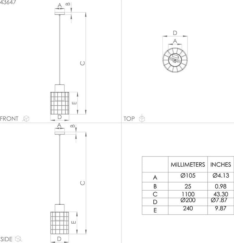 Lampadario Industrial Milligan 1 Luce Acciaio Grigio E Biancodiffusore Grigio in Lampade a sospensione LuceArt - Montecorvino Pugliano, commercioVirtuoso.it
