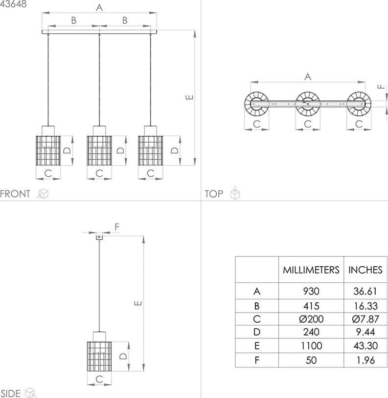 Lampadario Industrial Milligan 3 Luci Acciaio Grigio E Bianco in Lampade a sospensione LuceArt - Montecorvino Pugliano, commercioVirtuoso.it